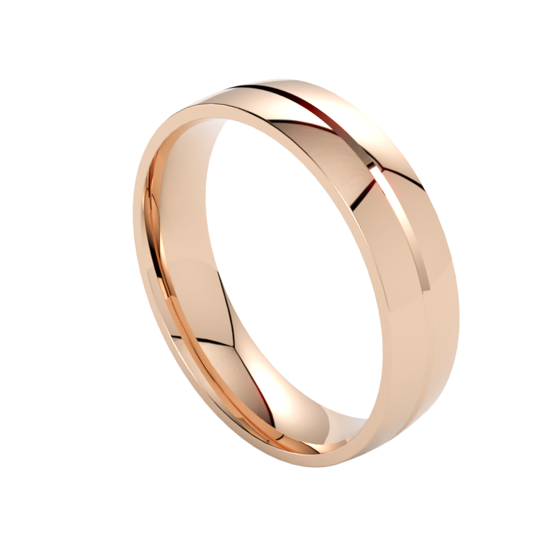 solidne obrączki ślubne złoto różowe 750